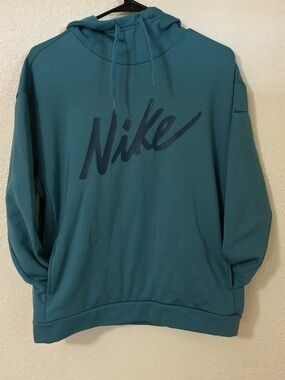 Nike Men's Teal Crewneck Hooded Sweatshirt